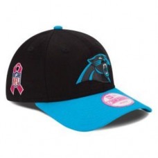 Carolina Panthers Mujer&apos;s New Era 9FORTY NFL Breast Cancer Awareness Hat Cap 885430433396 eb-24355395